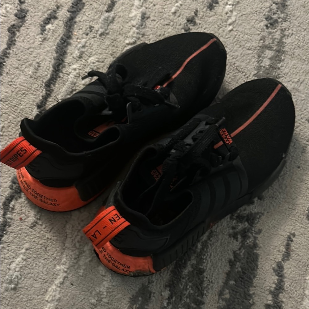 Adidas Star Wars Black and Orange Athletic Shoes